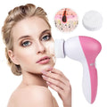 Waterproof Facial Cleansing Brush - 5-in-1 Electric Face Scrubber